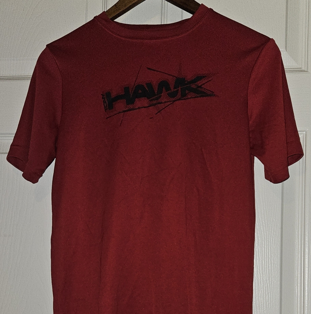 Tony Hawk red shirt black logo